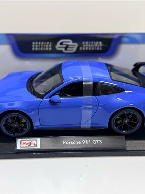 Majorette Blue Porsche 911 GT3 Die-Cast Toy Car - Kids Vehicles